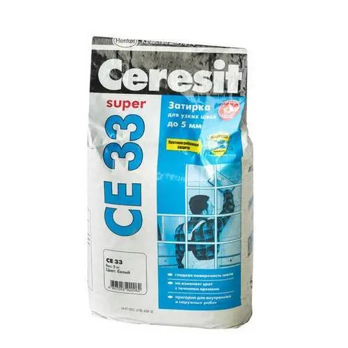 Влагостойкая затирочная смесь Ceresit CE 33 "Super"